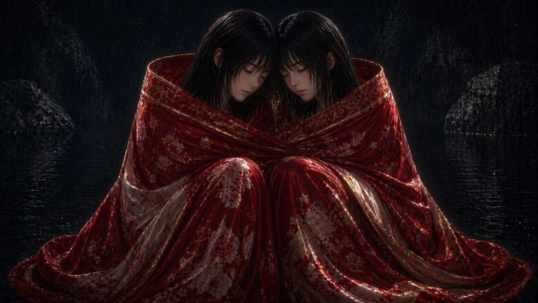 一緒に最後の瞬間を過ごす澪と繭