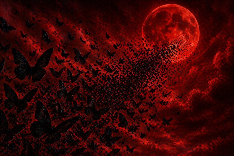 空を覆い尽くす蝶