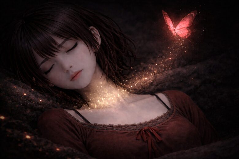 澪から生まれる紅い蝶