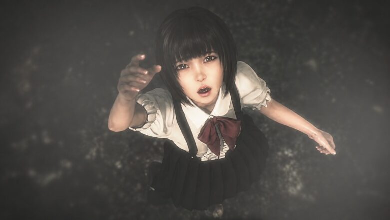崖から落ちたときの繭のイメージ画像。