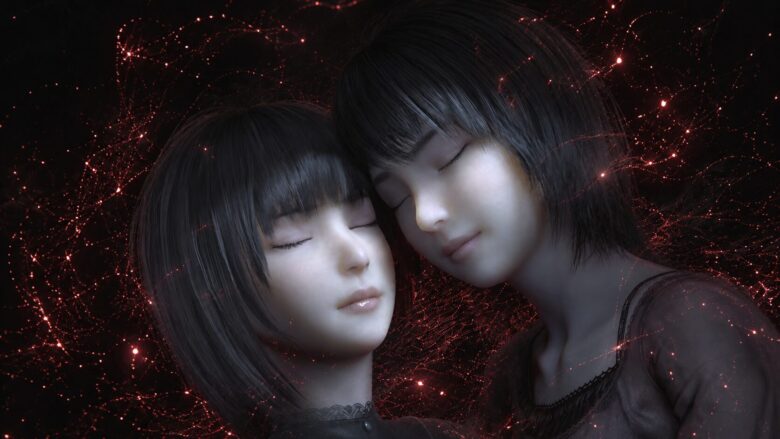 羽化エンディングにて「ずっと一緒」を叶えた澪と繭のイメージ画像。